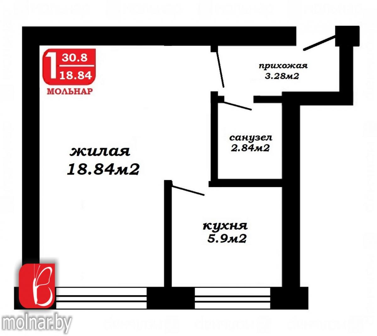 Продам 1-комнатную квартиру в Минске в Московском р-не, Волоха ул., 8