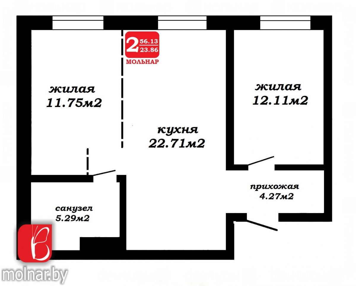 Продам 2-комнатную квартиру в