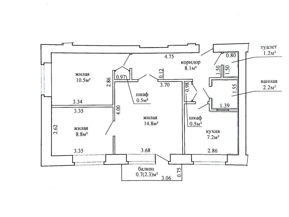 Продам 3-комнатную квартиру в Минске в Центральном р-не, Киселева ул., 36