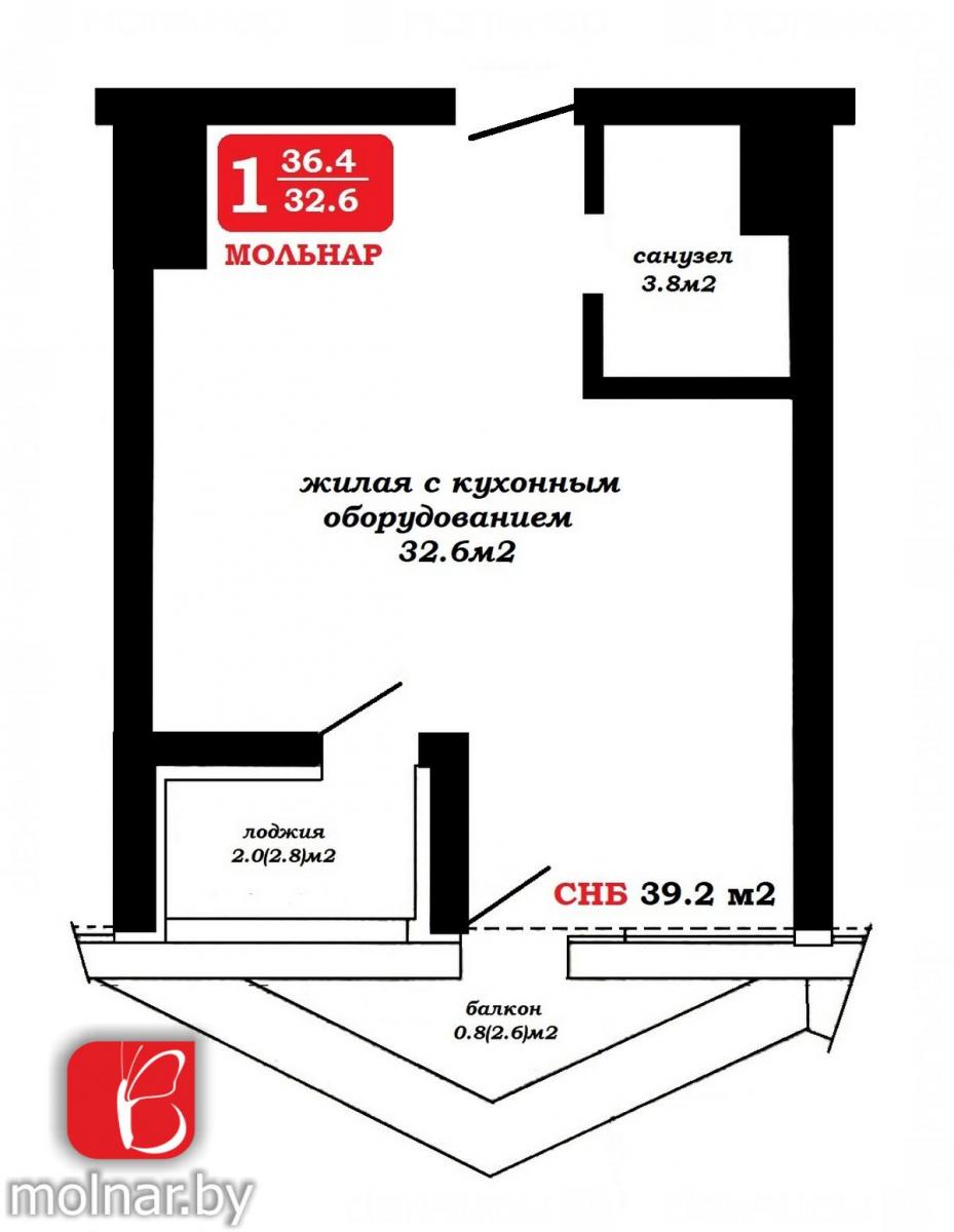 Продам 1-комнатную квартиру в Минске в Октябрьском р-не, 5