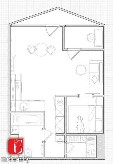 Продам 1-комнатную квартиру в Минске в Октябрьском р-не, 5