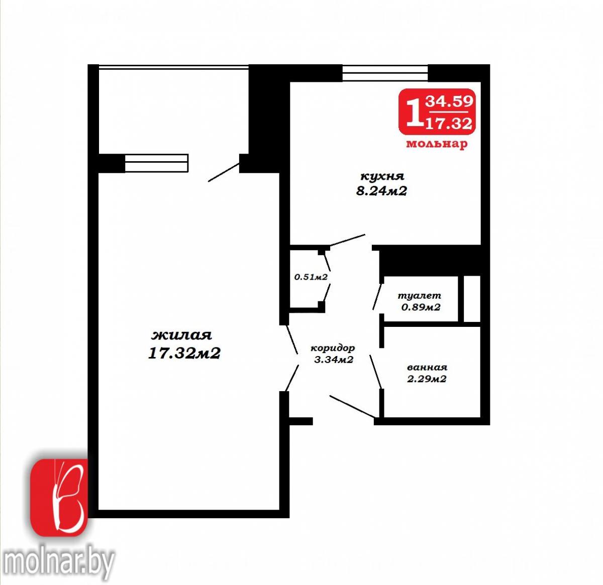 Продам 1-комнатную квартиру в Минске в Заводском р-не, Ангарская, Нестерова ул., 88/2