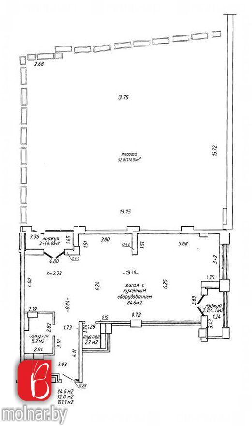 Продам 3-комнатную квартиру в Минске в Первомайском р-не, Туровского ул., 14