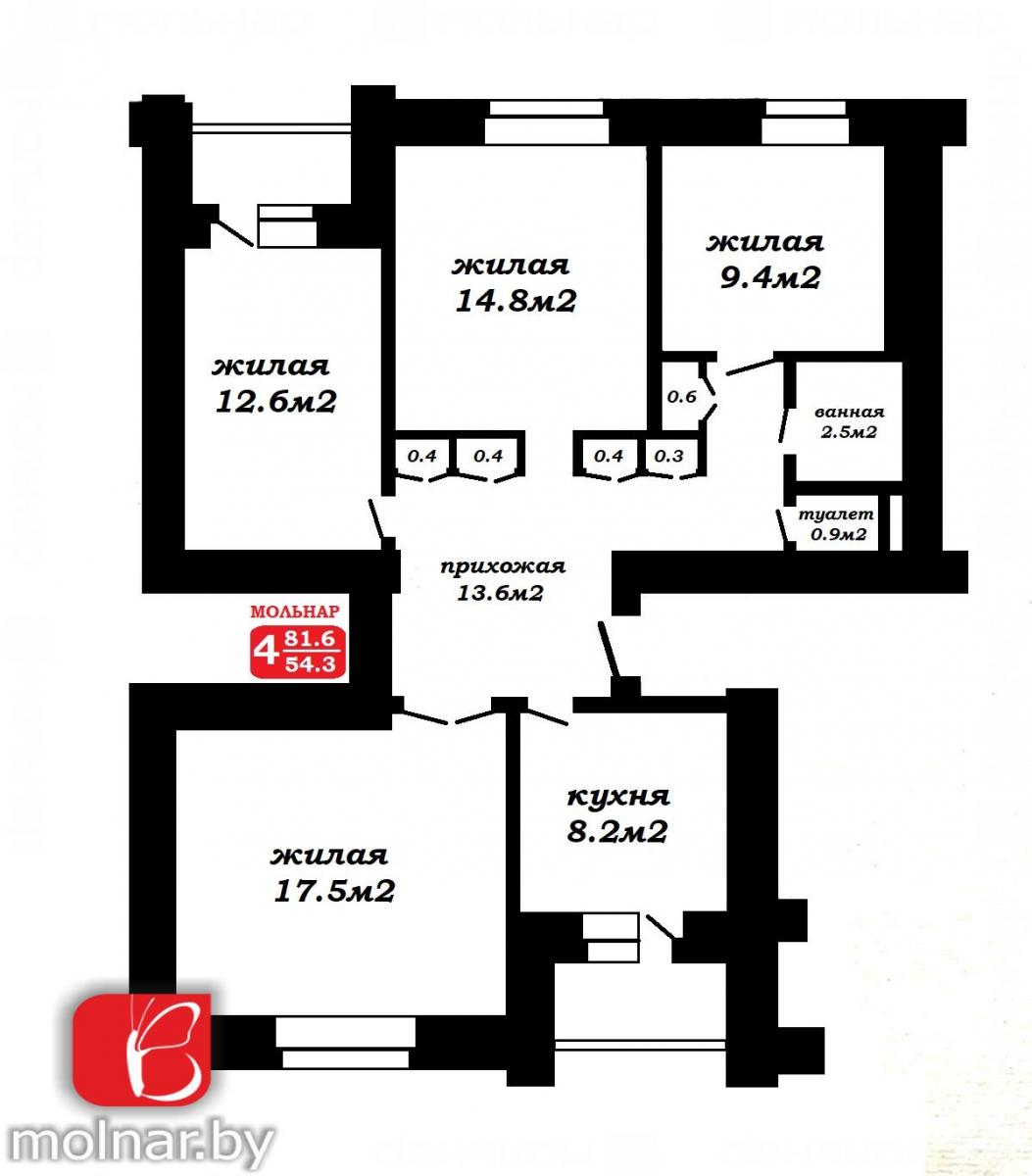 Продам 4-комнатную квартиру в Минске в Партизанском р-не, Дражня, Солтыса ул., 56