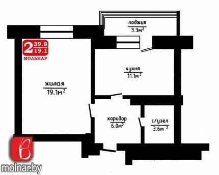 Продам 1-комнатную квартиру в Мачулищах, Лесная ул., 28