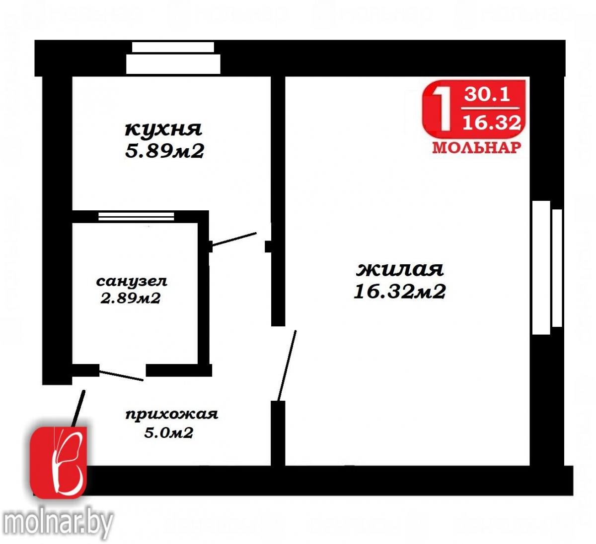 Продам 1-комнатную квартиру в Минске в Заводском р-не, Шарики, Тухачевского ул., 48