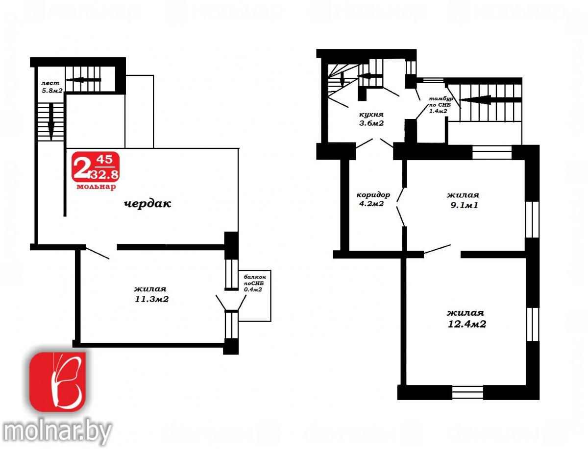 Продам 2-комнатную квартиру в Минске в Московском р-не, Малиновка, Дзержинского проспект, 37