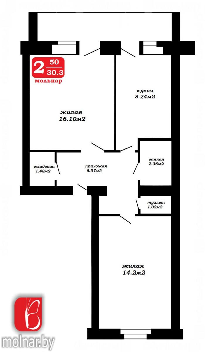 Продам 2-комнатную квартиру в
