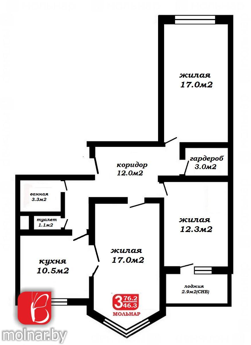 Продам 3-комнатную квартиру в Минске в Партизанском р-не, Дражня, Солтыса ул., 82