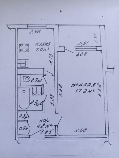 Продам 1-комнатную квартиру  Минск, Любимова проспект, 33, Московский р-н, Юго-Запад