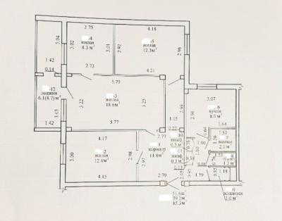 Продам 4-комнатную квартиру  Минск, Пушкина проспект, 75, Фрунзенский р-н, Харьковская