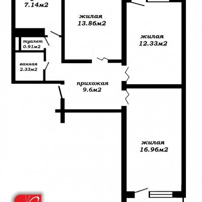 Продам 3-комнатную квартиру  Минск, Московский р-н
