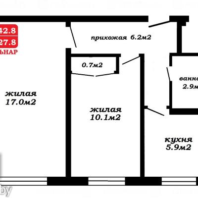 Продам 2-комнатную квартиру  Минск, Азизова ул., 4, Центральный р-н