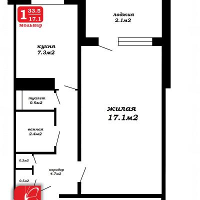 Продам 1-комнатную квартиру Минск, Голубева ул., 3, Московский р-н, Юго-Запад