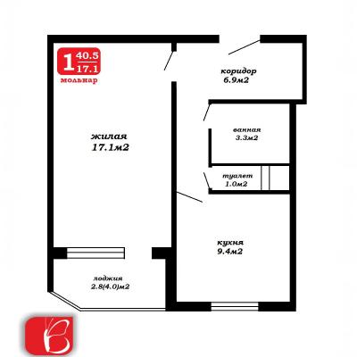 Продам 1-комнатную квартиру  Минск, Притыцкого ул., 43, Фрунзенский р-н, Красный Бор