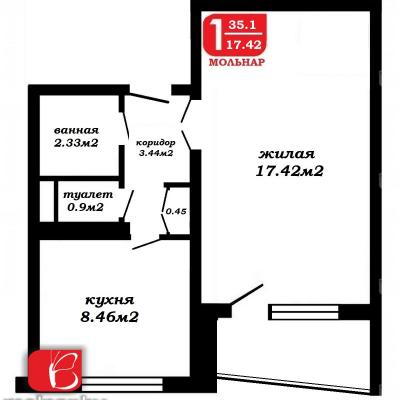 Продам 1-комнатную квартиру  Минск, Лынькова ул., 7, Фрунзенский р-н, Масюковщина