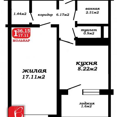 Продам 1-комнатную квартиру  Минск, Некрасова ул., 35/2, Советский р-н