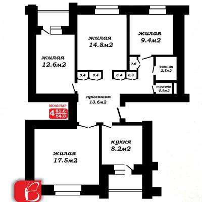 Продам 4-комнатную квартиру  Минск, Солтыса ул., 56, Партизанский р-н, Дражня