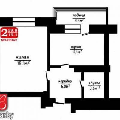 Продам 1-комнатную квартиру  Мачулищи, Лесная ул., 28