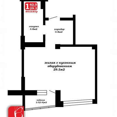 Продам 1-комнатную квартиру Минск, Левкова ул., 45, Октябрьский р-н, Аэродромная