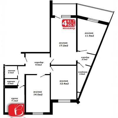 Продам 4-комнатную квартиру Минск, Горецкого ул., 69, Фрунзенский р-н, Сухарево